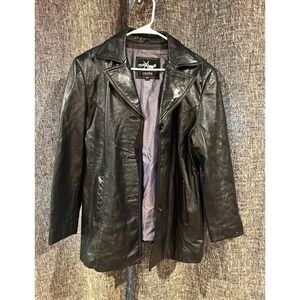 Wilson’s Leather Maxima Women’s L Black Genuine Leather Blazer Jacket